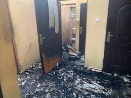 Suspected hoodlums set ogun INEC office ablaze